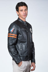 Men's 24H Le Mans Erwan black leather jacket